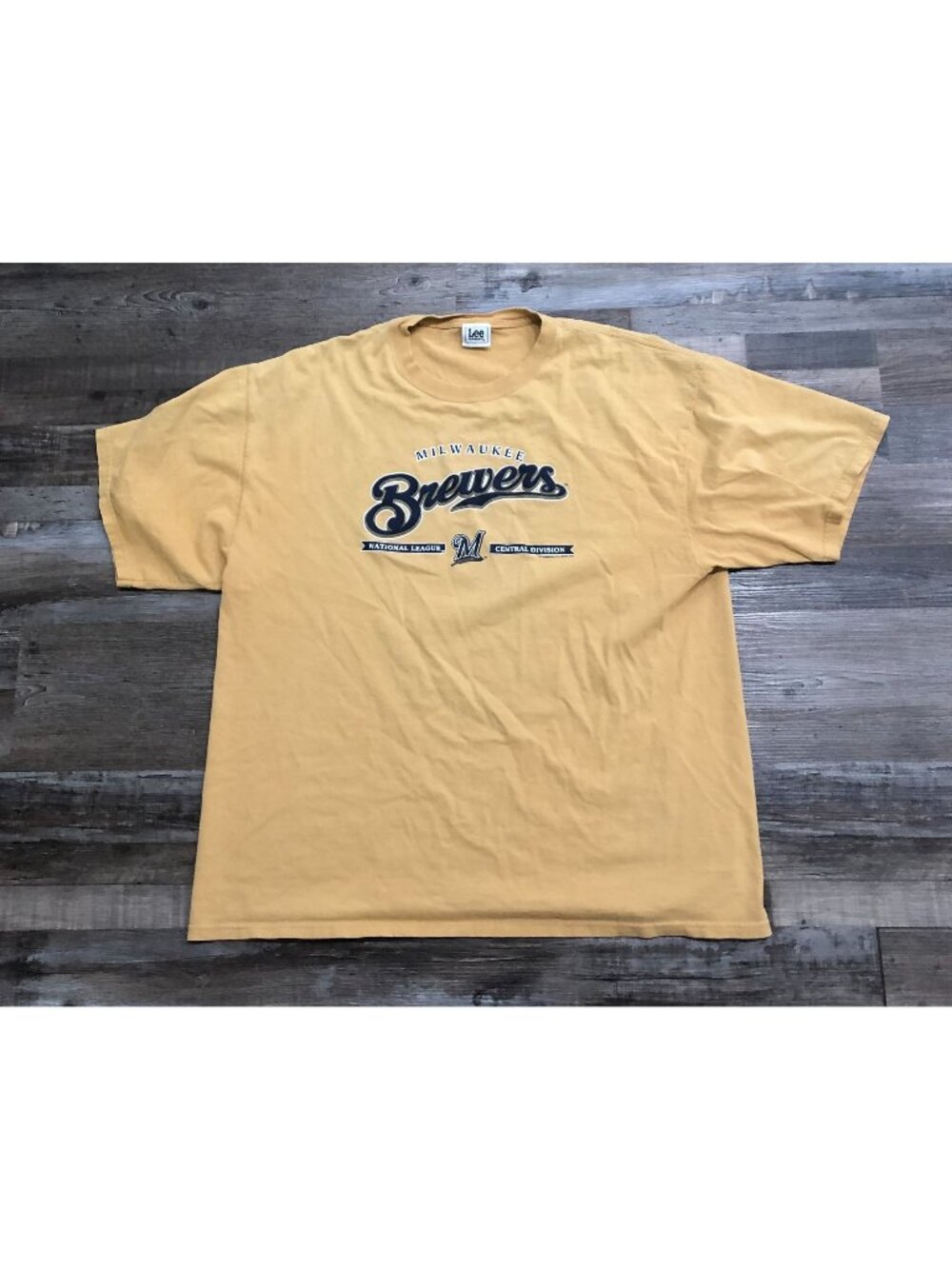 Vtg Lee Sport Milwaukee Brewers Mens 2XL Central Division T Shirt